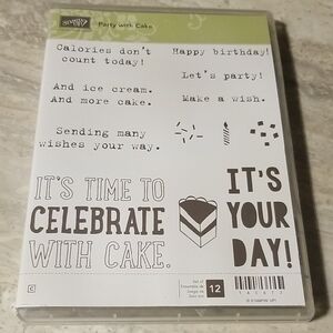 Stampin' Up! Set Party With Cake Stamp And Die Set